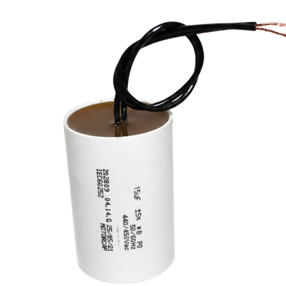Capacitor De Partida 15uF 440/450V 45x50mm (2Fios)