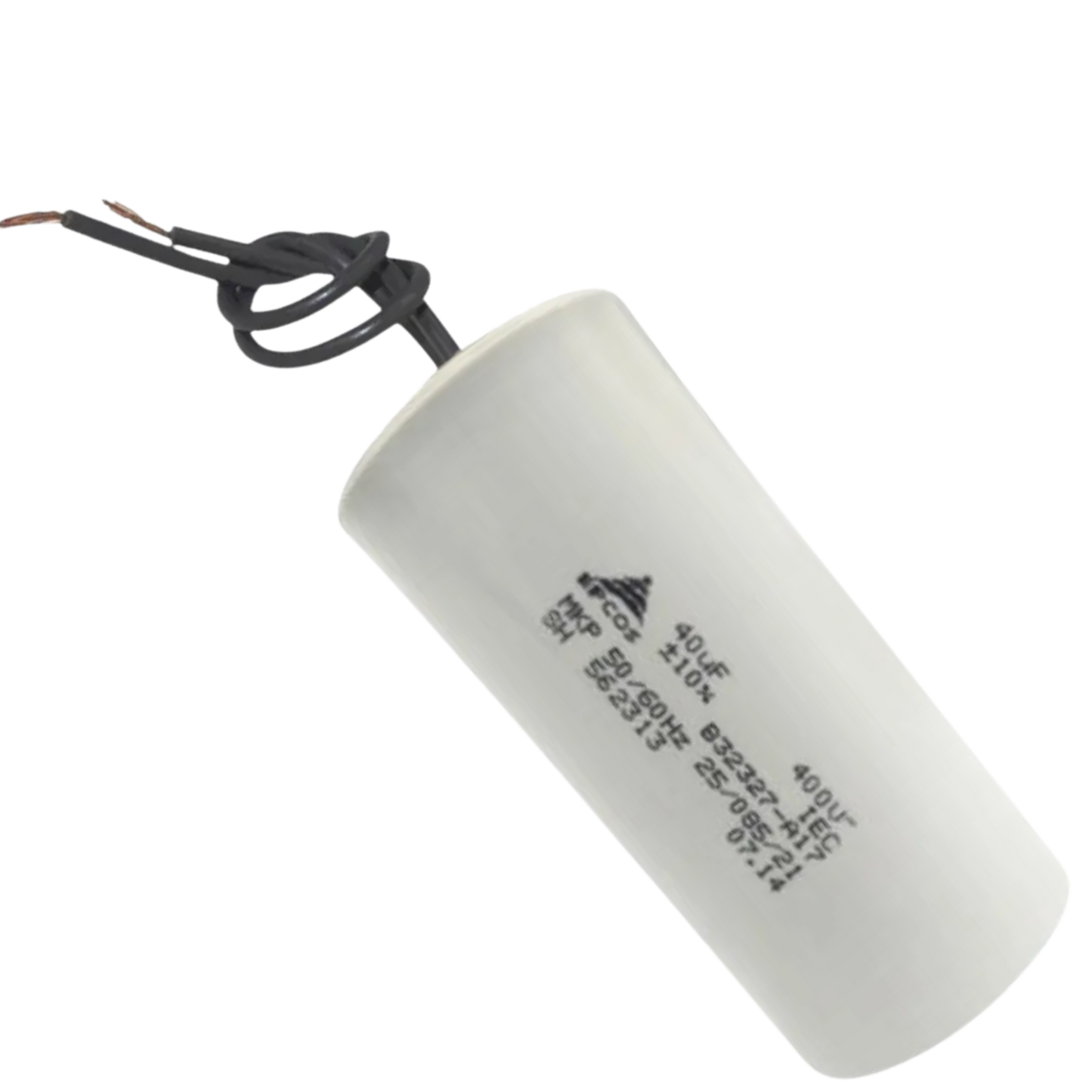 Capacitor De Partida 40uF 400V 45x95mm (2Fios)