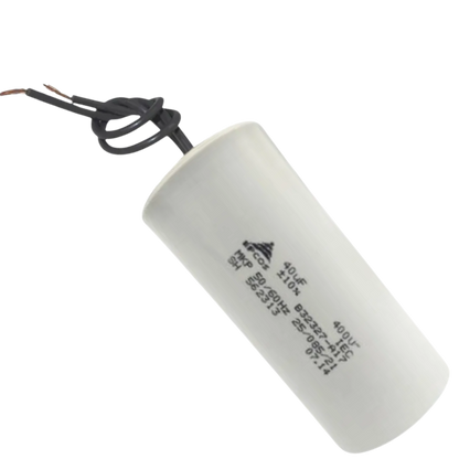 Capacitor De Partida 40uF 400V 45x95mm (2Fios)