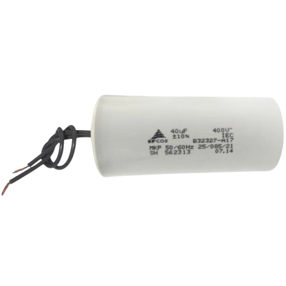 Capacitor De Partida 40uF 400V 45x95mm (2Fios)