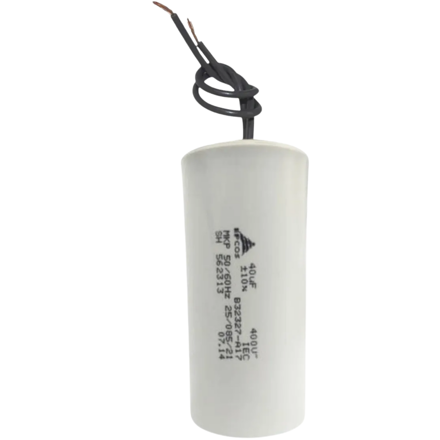 Capacitor De Partida 40uF 400V 45x95mm (2Fios)