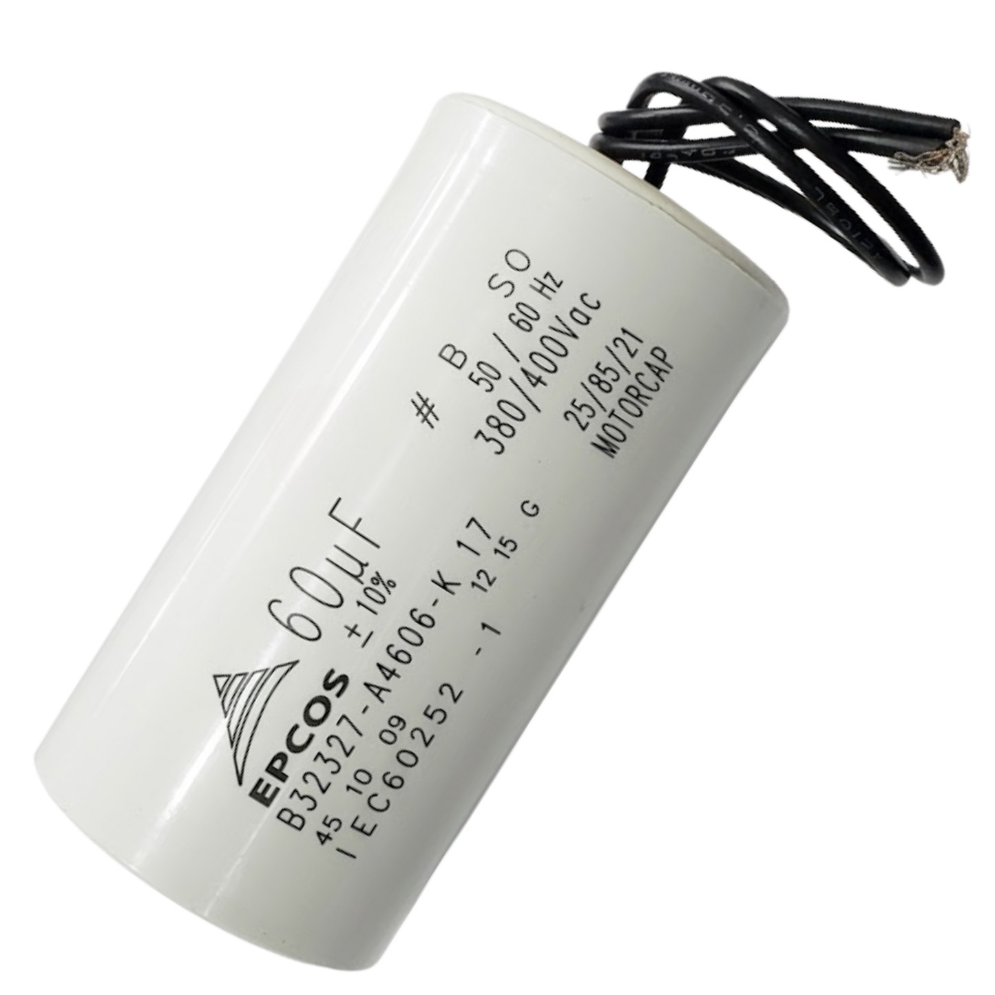 Capacitor De Partida 60uF 380/400V 50x95mm (2Fios)
