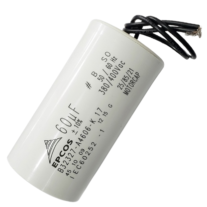 Capacitor De Partida 60uF 380/400V 50x95mm (2Fios)