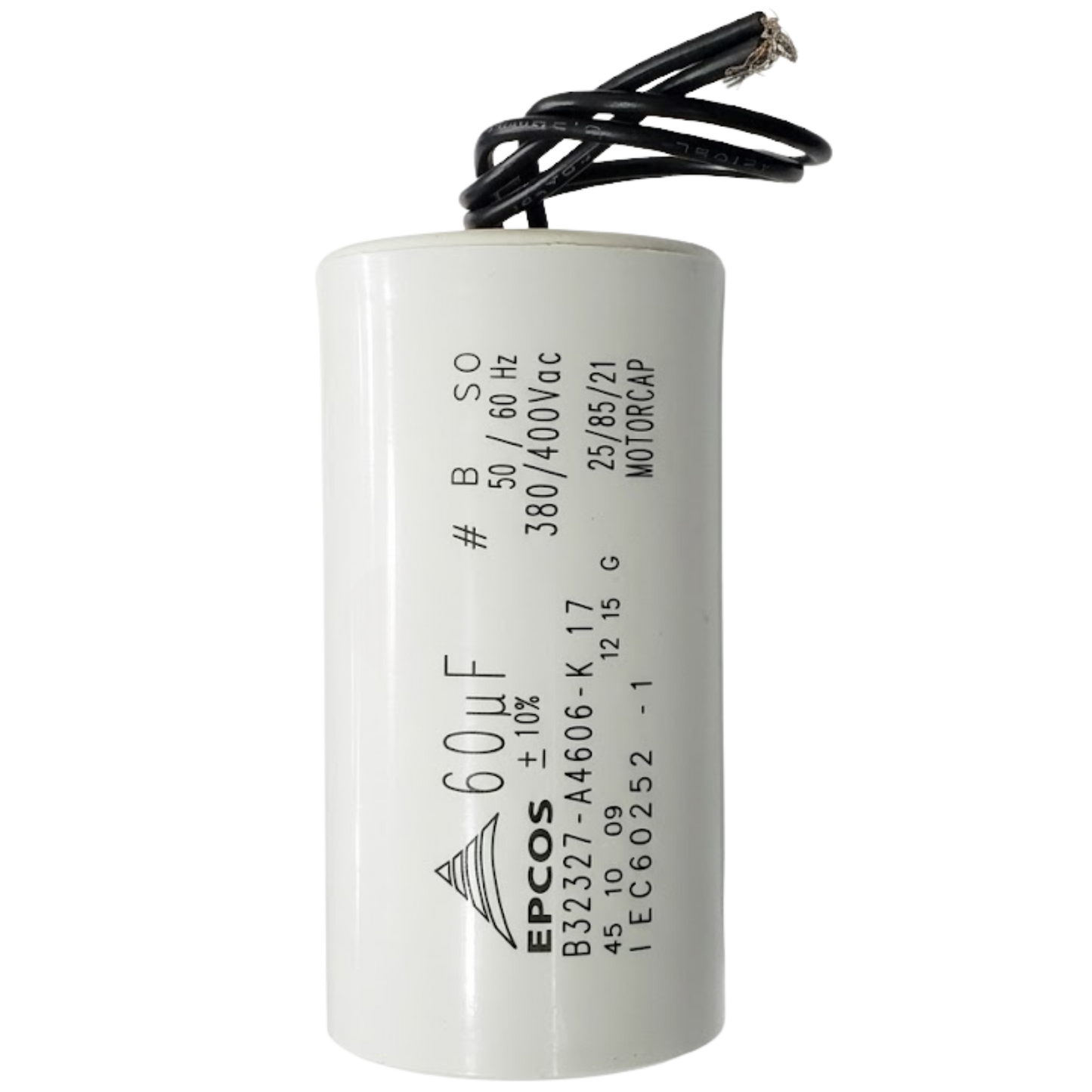 Capacitor De Partida 60uF 380/400V 50x95mm (2Fios)