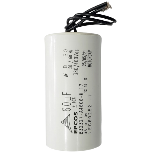Capacitor De Partida 60uF 380/400V 50x95mm (2Fios)