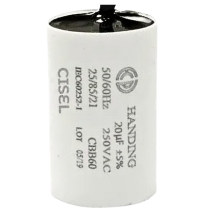 Capacitor De Partida 20uF 250V 30x48mm (2Fios)