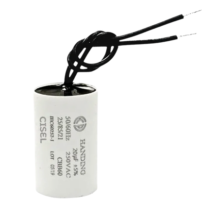 Capacitor De Partida 20uF 250V 30x48mm (2Fios)