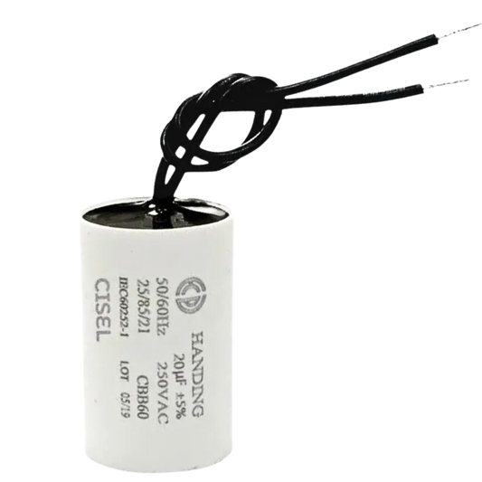Capacitor De Partida 20uF 250V 30x48mm (2Fios)
