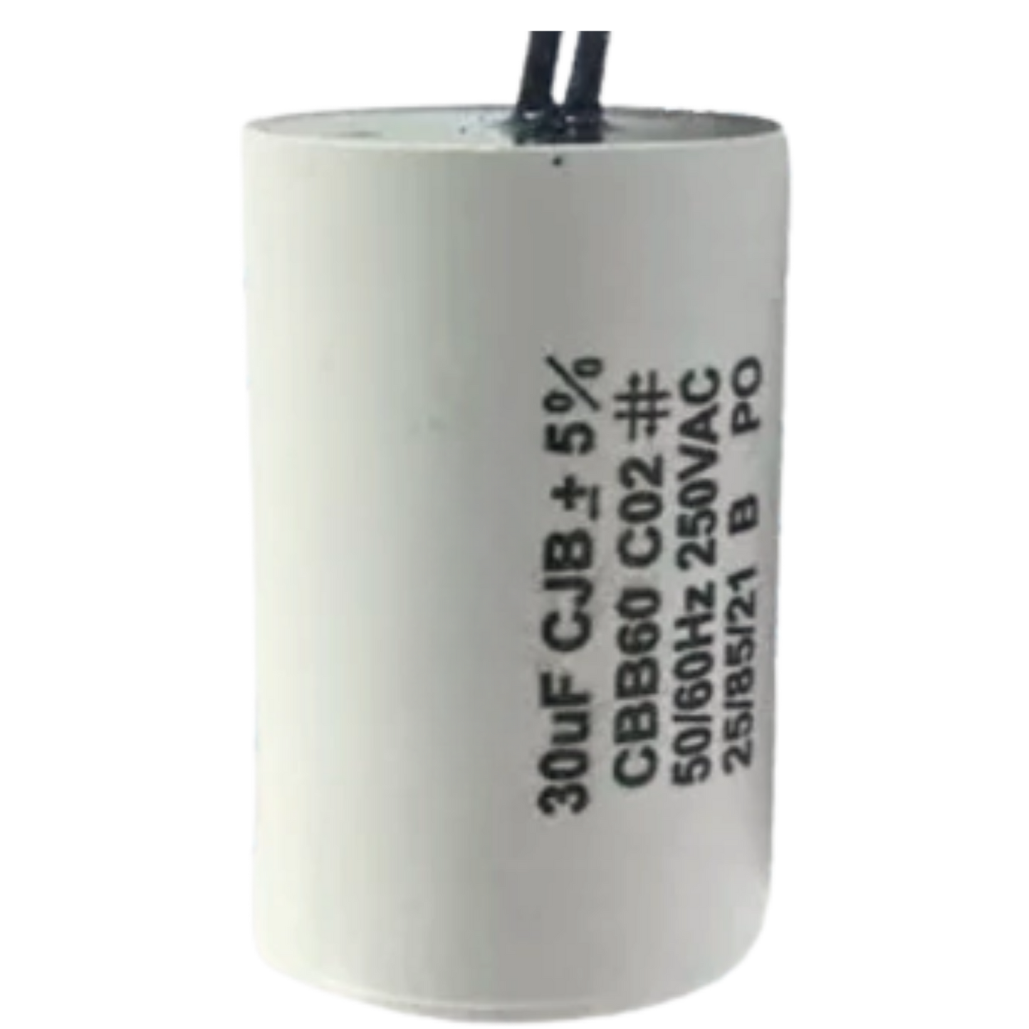 Capacitor De Partida 30uF 250V 37x48mm (2Fios)