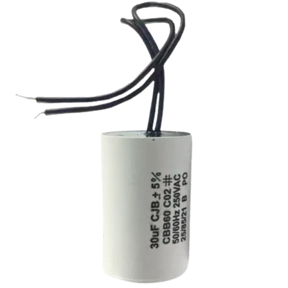 Capacitor De Partida 30uF 250V 37x48mm (2Fios)