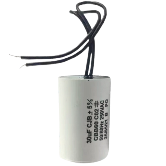 Capacitor De Partida 30uF 250V 37x48mm (2Fios)