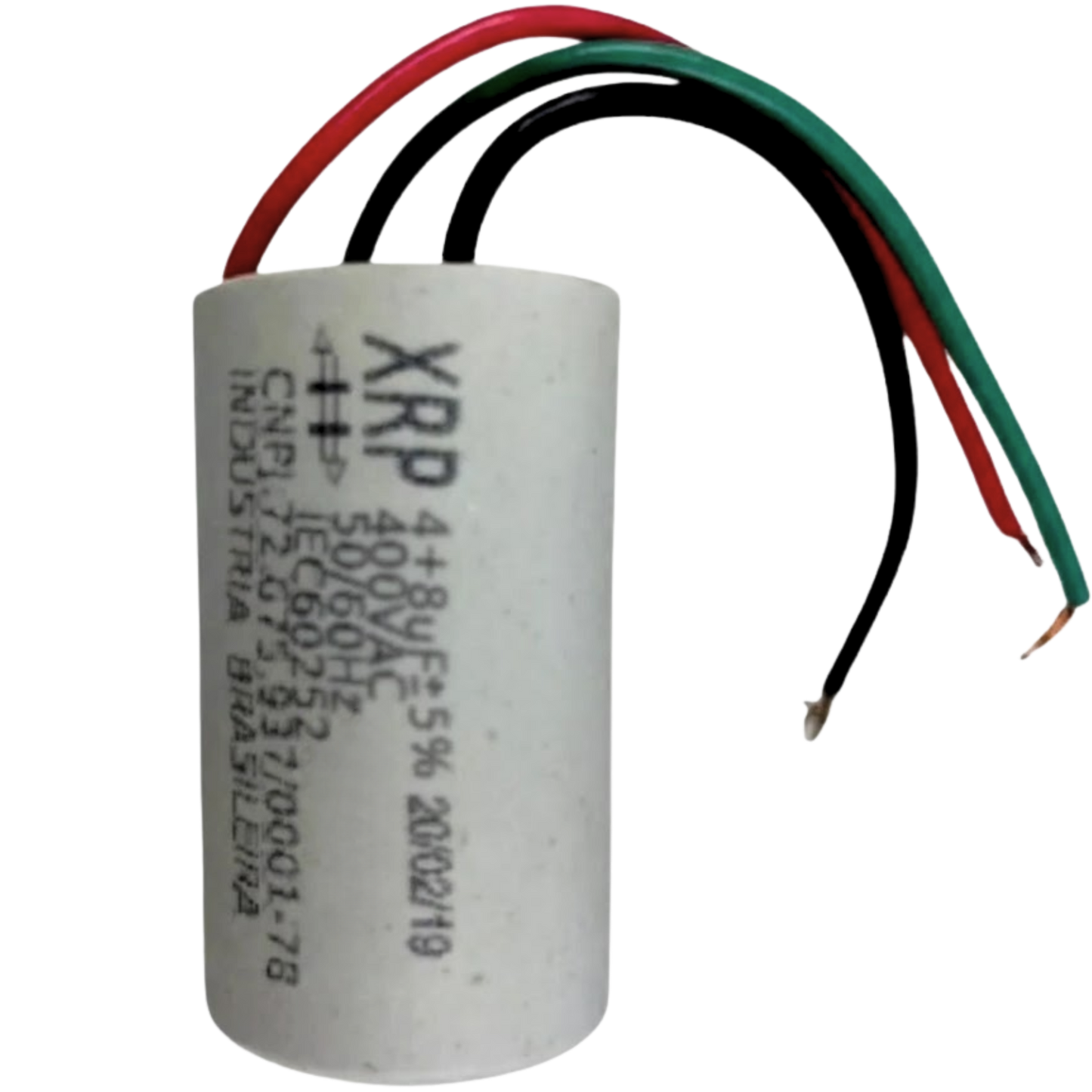 Capacitor De Partida 4uF+8uF 400V 27x47mm (3Fios)