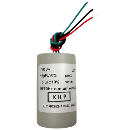 Capacitor De Partida 2,5uF+5uF 400V (3Fios)