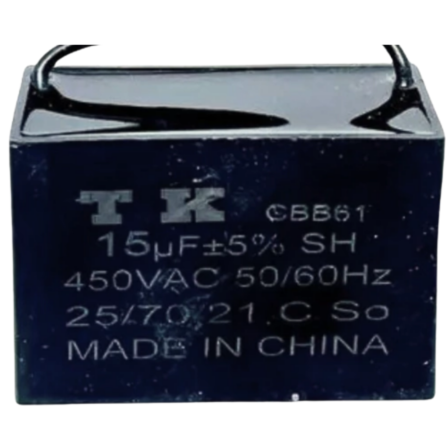 Capacitor De Partida CBB61 15uF 450V (2Fios)