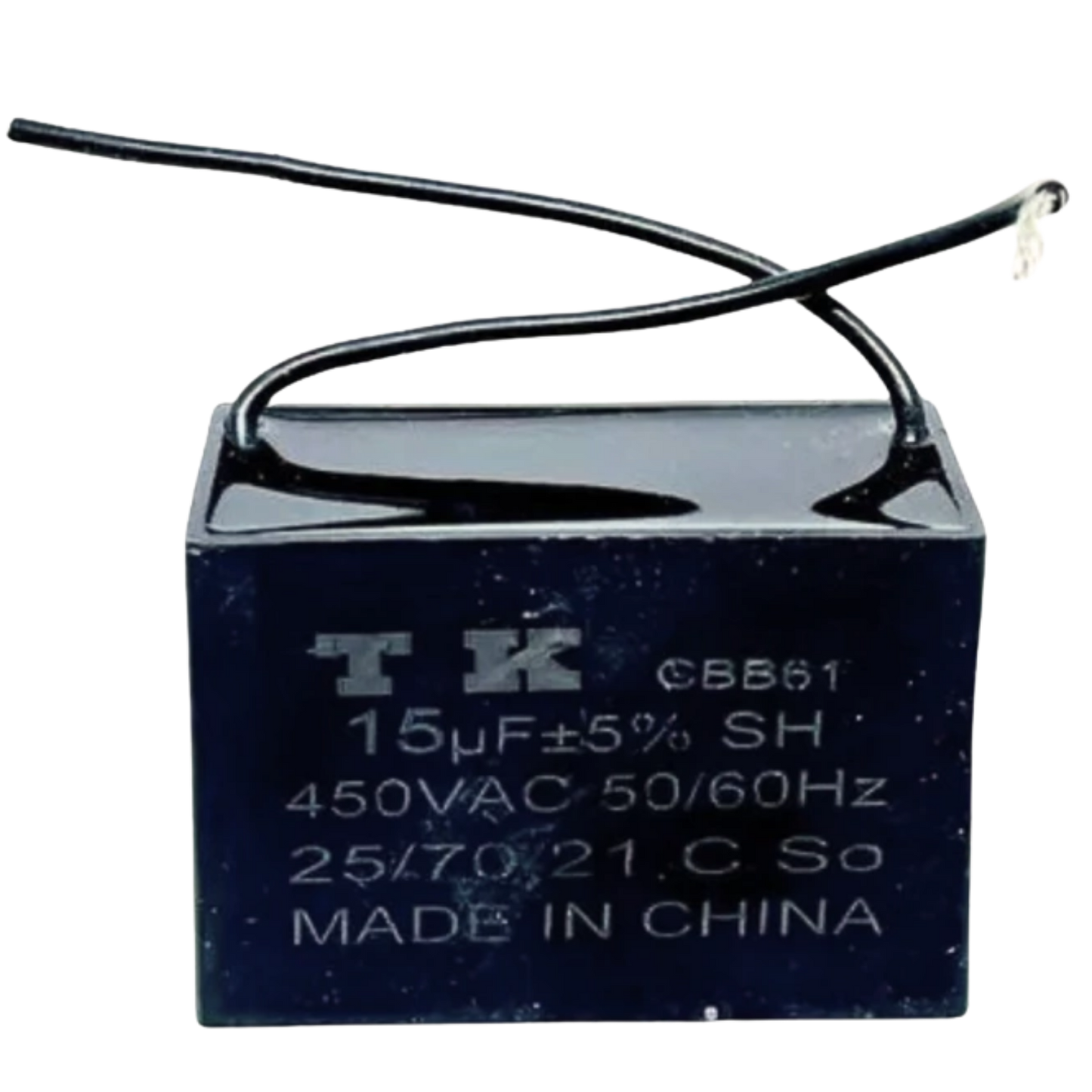 Capacitor De Partida CBB61 15uF 450V (2Fios)