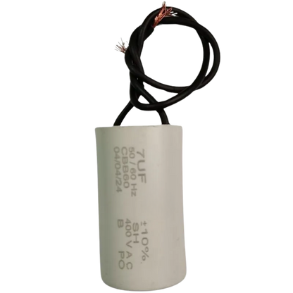Capacitor De Partida 7uF 400V 27x45mm (2Fios)