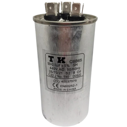 Capacitor De Partida 50uF+2,5uF 440V 55x105mm (Fast-on)