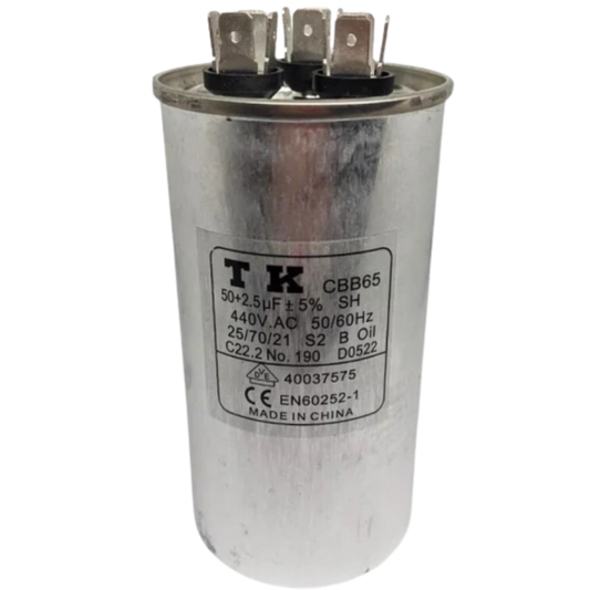 Capacitor De Partida 50uF+2,5uF 440V 55x105mm (Fast-on)