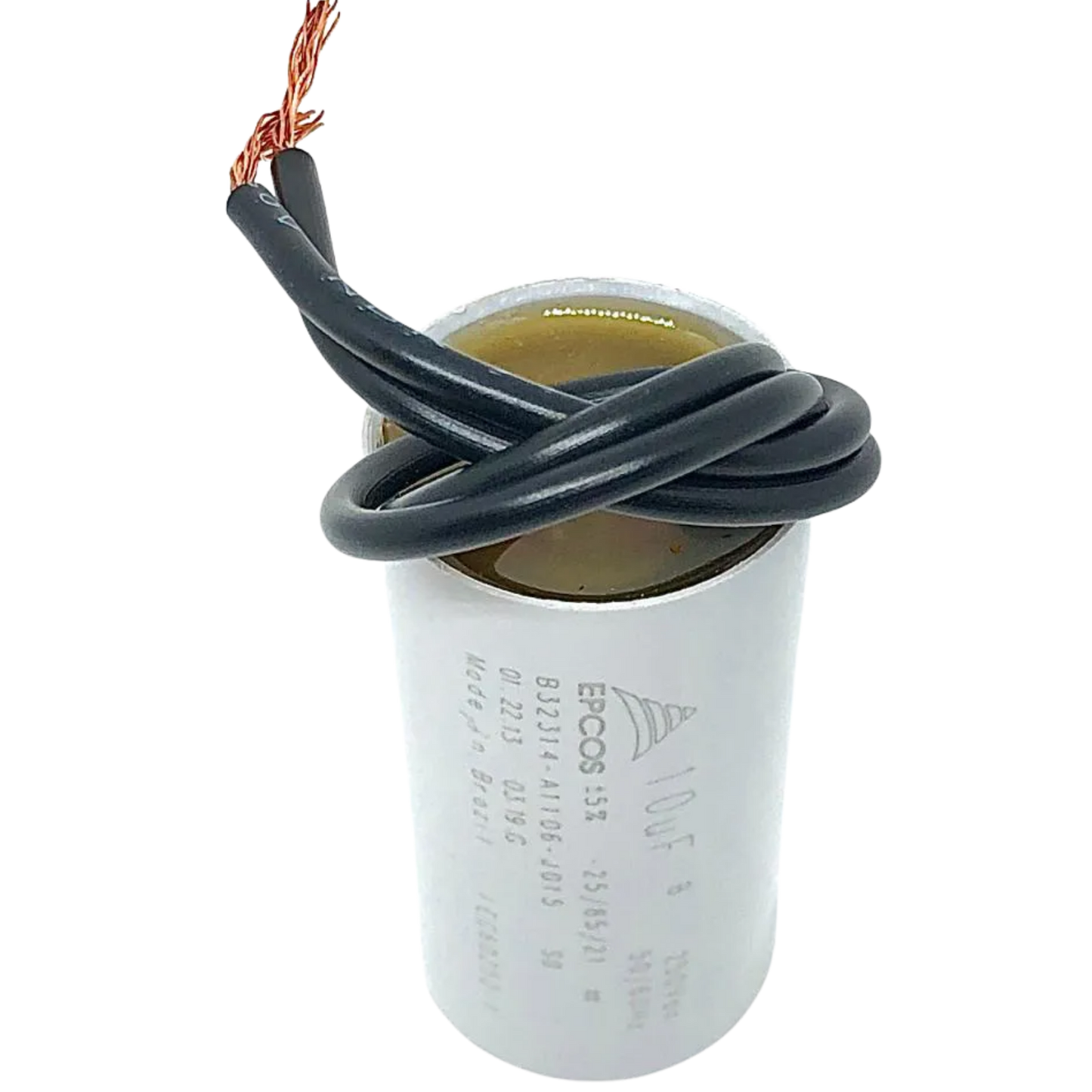 Capacitor De Partida 10uF 250V 25x48mm (2Fios)