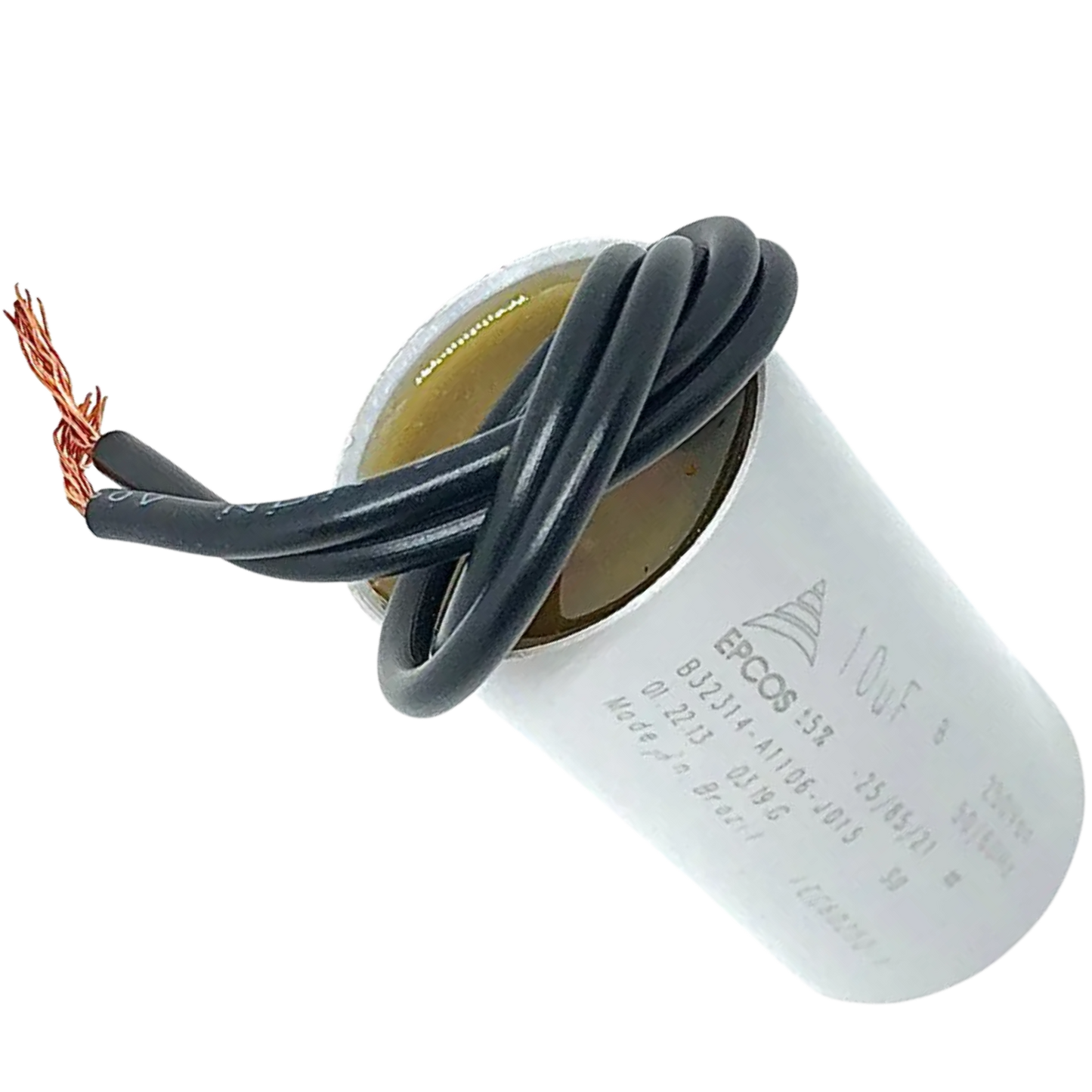 Capacitor De Partida 10uF 250V 25x48mm (2Fios)