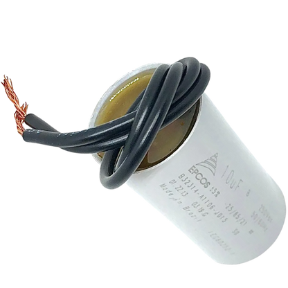 Capacitor De Partida 10uF 250V 25x48mm (2Fios)