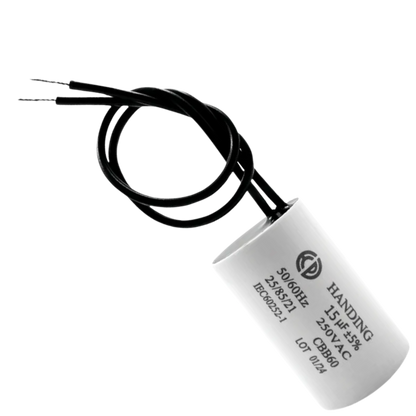Capacitor De Partida 15uF 250V 30x48mm (2Fios)