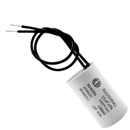 Capacitor De Partida 15uF 250V 30x48mm (2Fios)