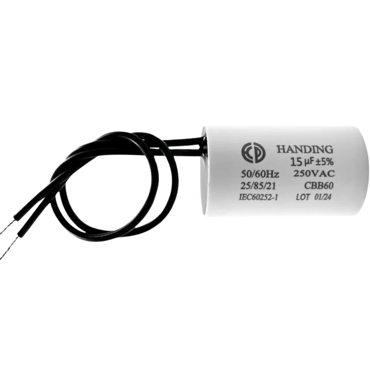 Capacitor De Partida 15uF 250V 30x48mm (2Fios)