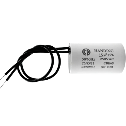 Capacitor De Partida 15uF 250V 30x48mm (2Fios)