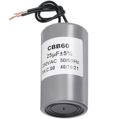 Capacitor De Partida 25uF 250V 37x47mm (2Fios)