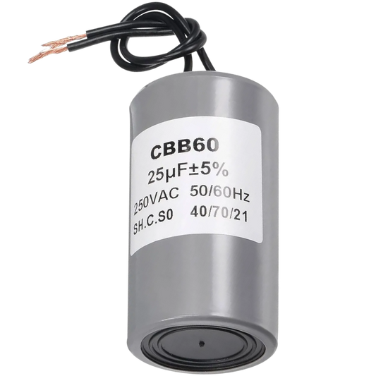 Capacitor De Partida 25uF 250V 37x47mm (2Fios)