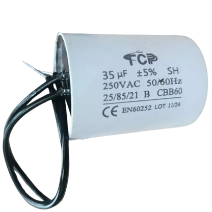 Capacitor De Partida 35uF 250V 37x48mm (2Fios)