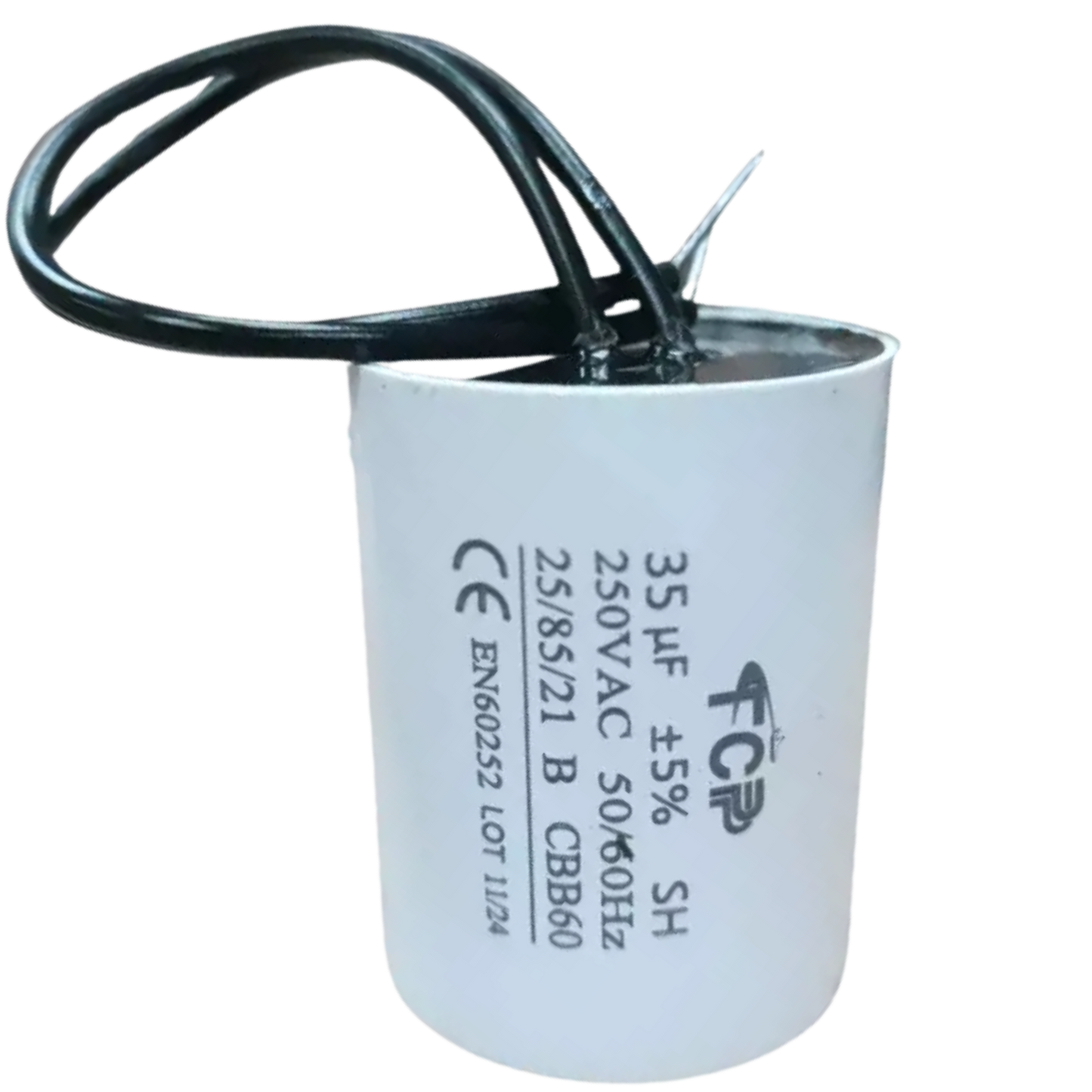 Capacitor De Partida 35uF 250V 37x48mm (2Fios)