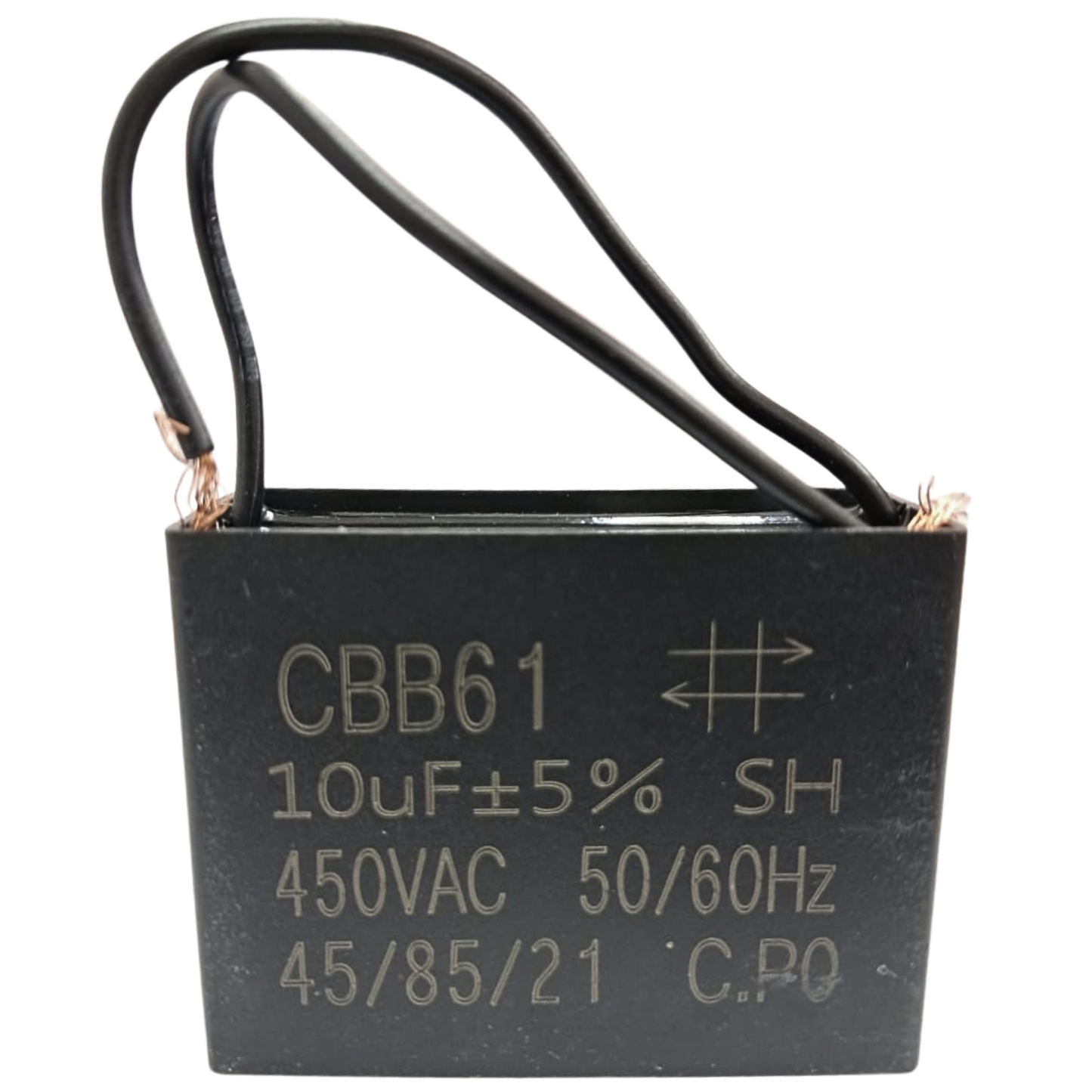 Capacitor De Partida CBB61 10uF 450V (2Fios)