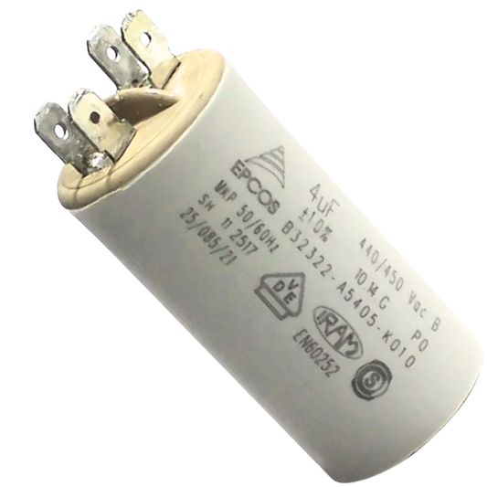 Capacitor De Partida 4uF 440/450V 30x62mm (Fast-on)