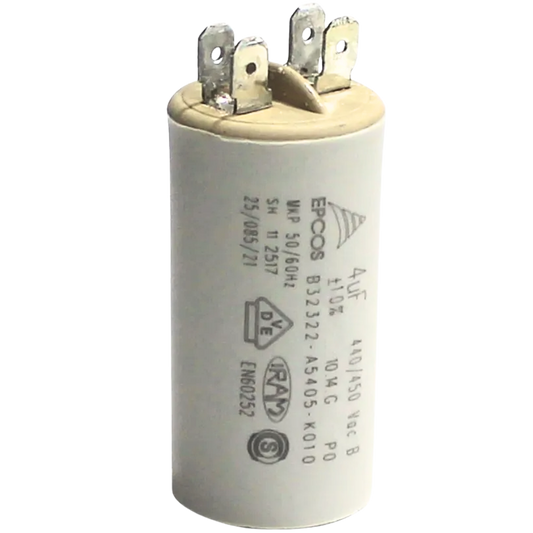 Capacitor De Partida 4uF 440/450V 30x62mm (Fast-on)