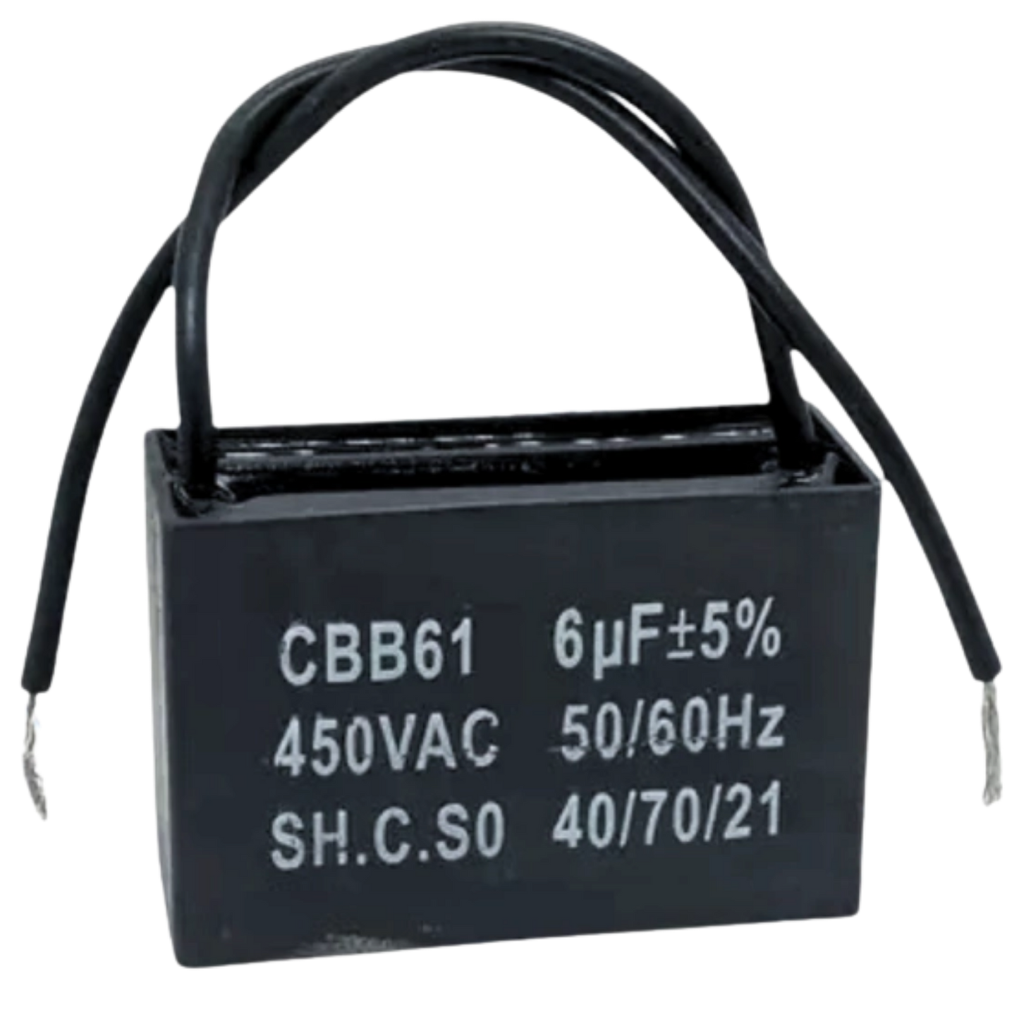 Capacitor De Partida CBB61 6uF 450V (2Fios)