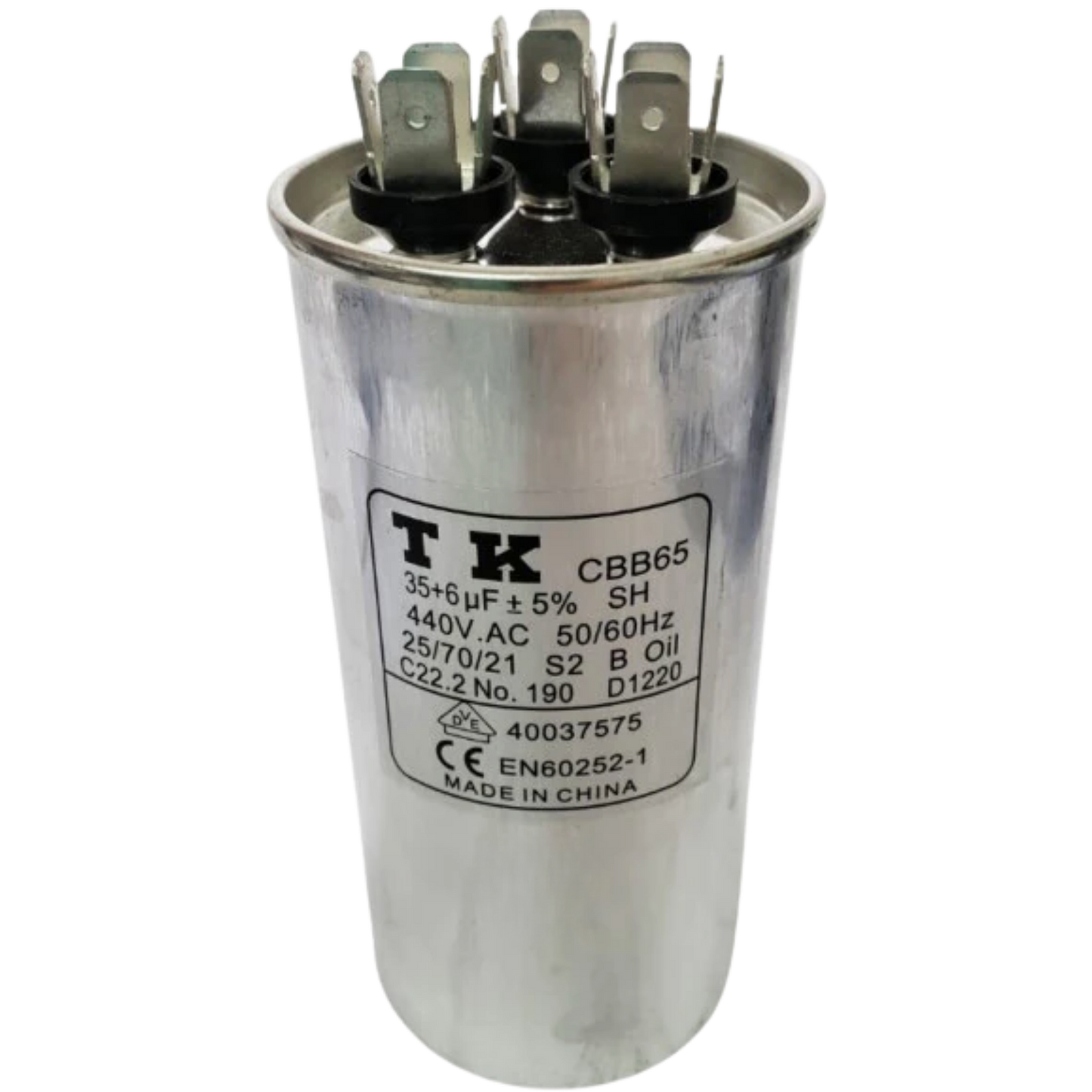 Capacitor De Partida 35uF+6uF 440V 50x105mm (Fast-on)