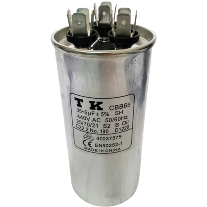 Capacitor De Partida 35uF+6uF 440V 50x105mm (Fast-on)