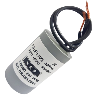 Capacitor De Partida 7,5uF 400V 34x47mm (2Fios)