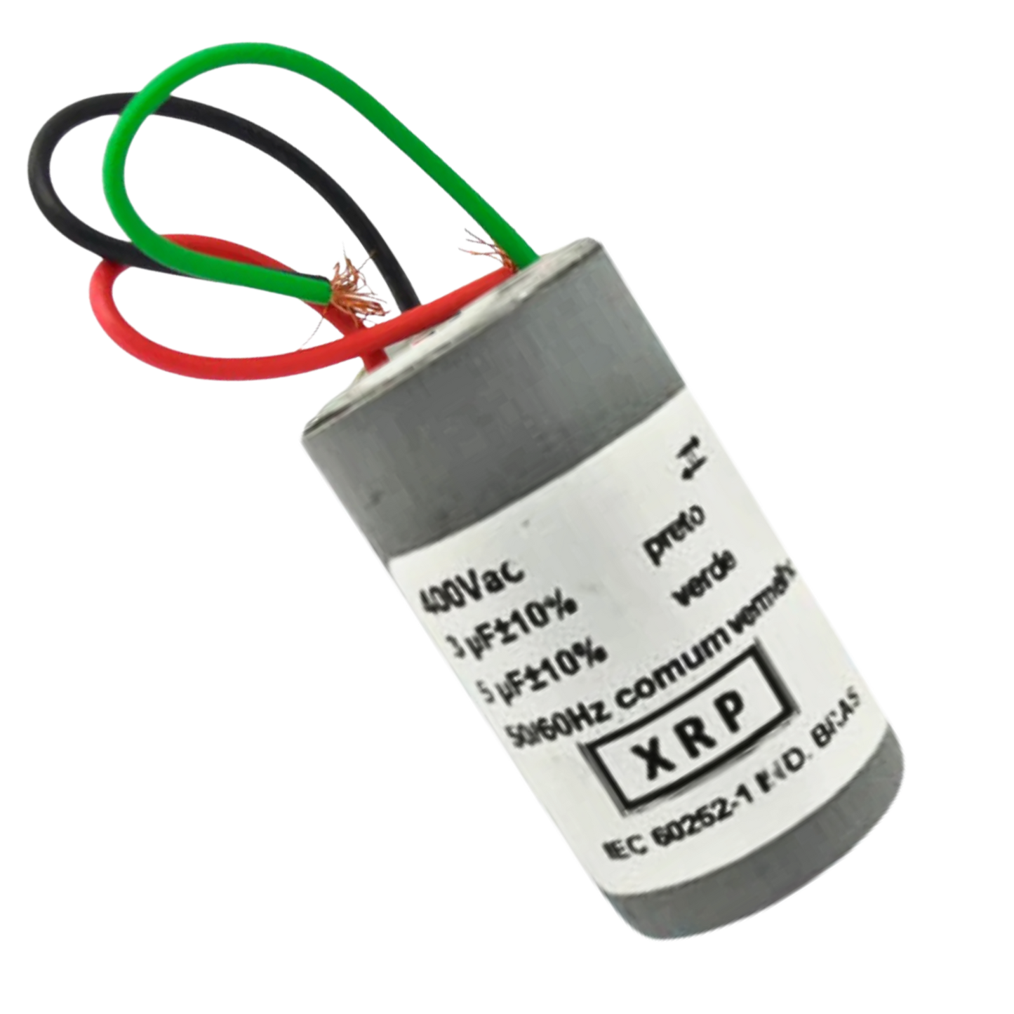 Capacitor De Partida 3uF+5uF 400V 27x47mm (3Fios)