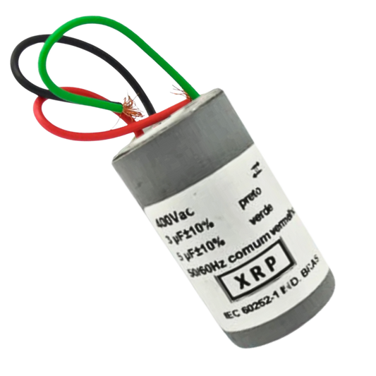 Capacitor De Partida 3uF+5uF 400V 27x47mm (3Fios)