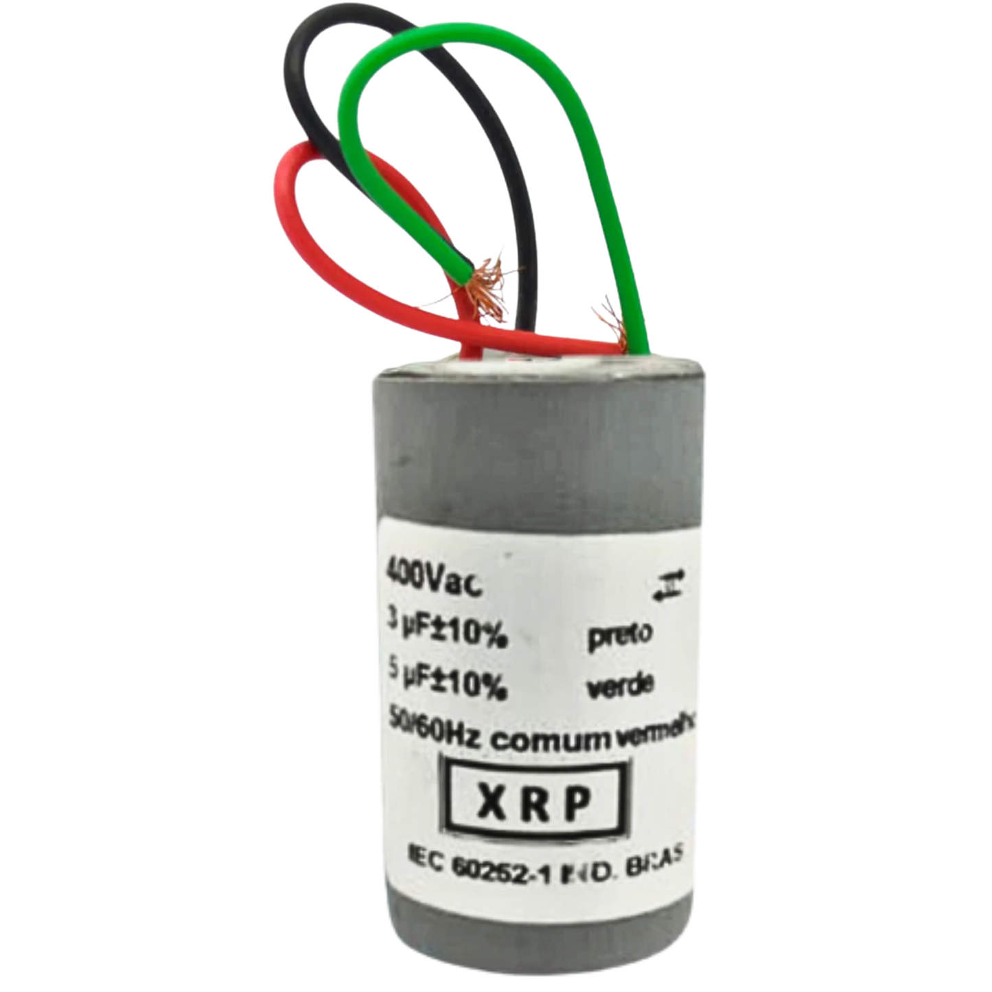 Capacitor De Partida 3uF+5uF 400V 27x47mm (3Fios)