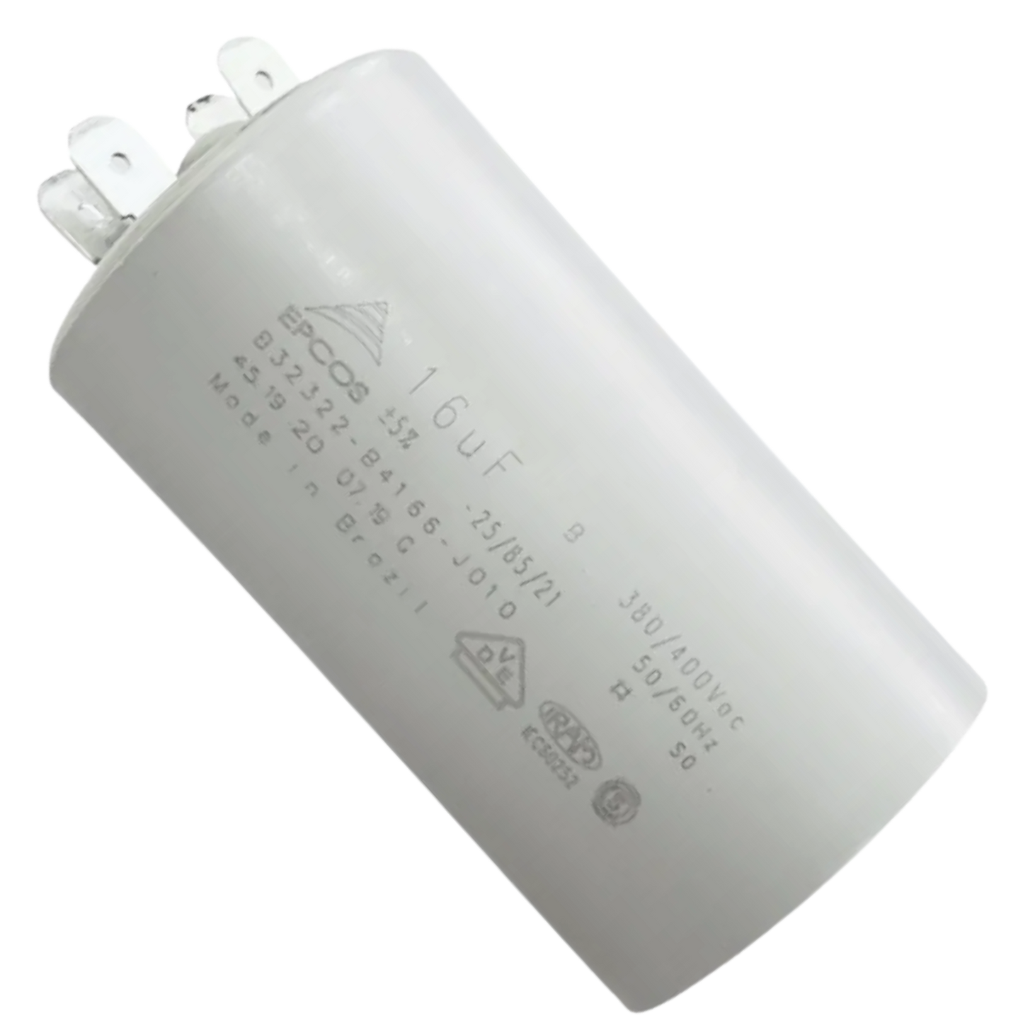 Capacitor De Partida 16uF 380/400V 40x70mm (Fast-on)