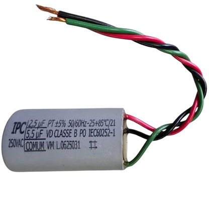 Capacitor De Partida 2,5uF+5,5uF 250V 27x50mm (3Fios)