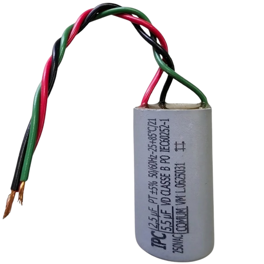 Capacitor De Partida 2,5uF+5,5uF 250V 27x50mm (3Fios)