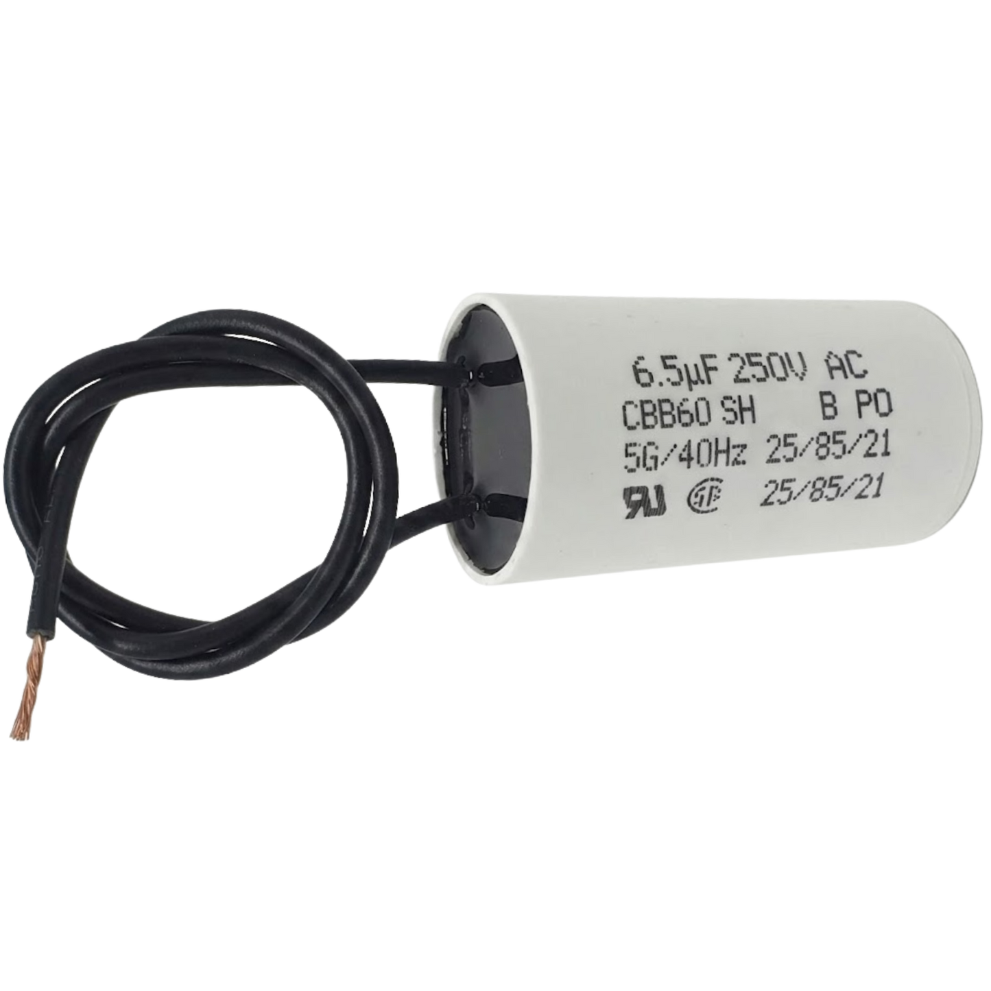 Capacitor De Partida 6,5uF 250V 27x47mm (2Fios)
