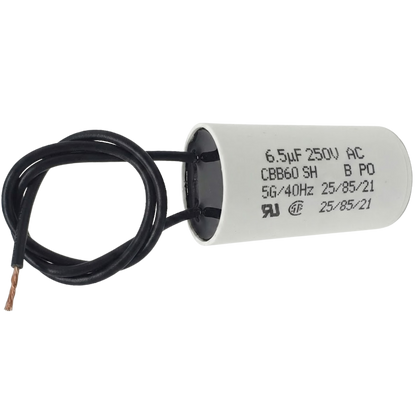 Capacitor De Partida 6,5uF 250V 27x47mm (2Fios)