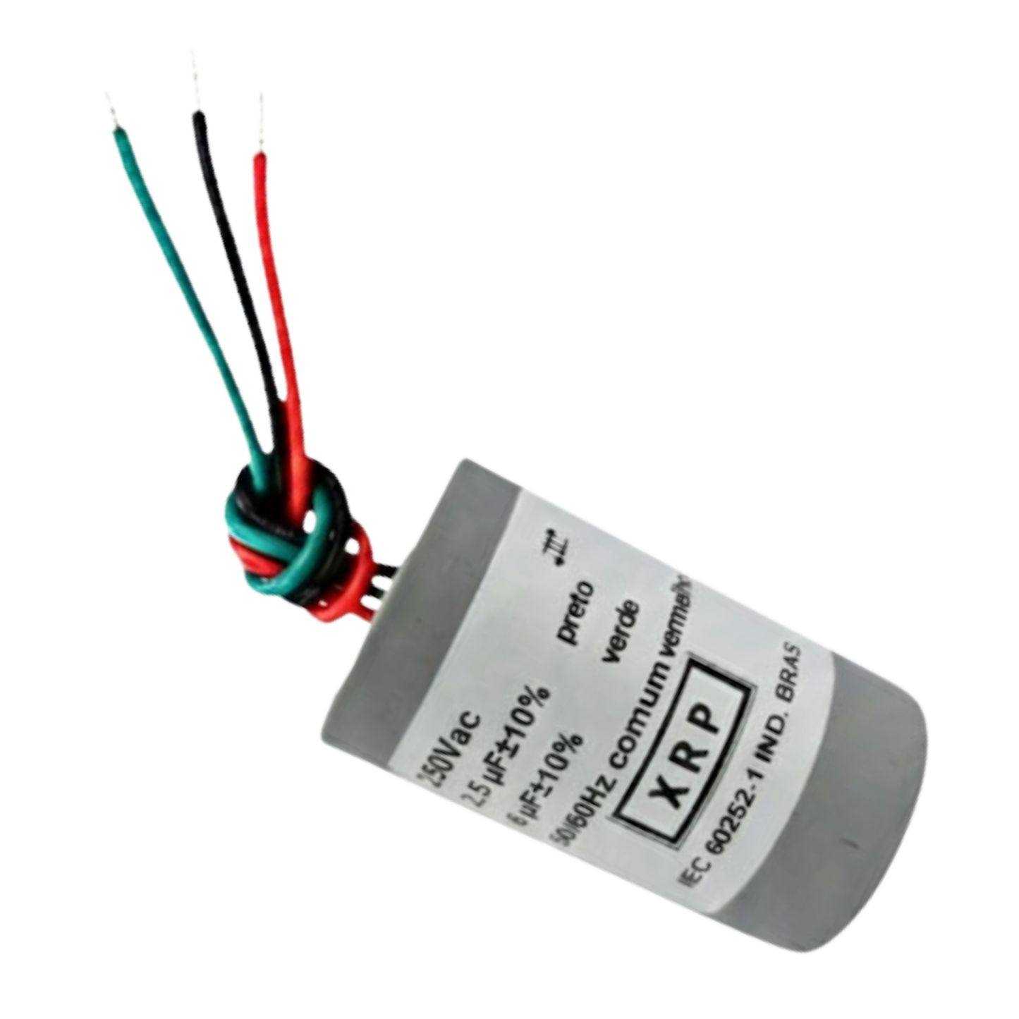 Capacitor De Partida 2,5uF+6uF 250V 27x47mm (3Fios)