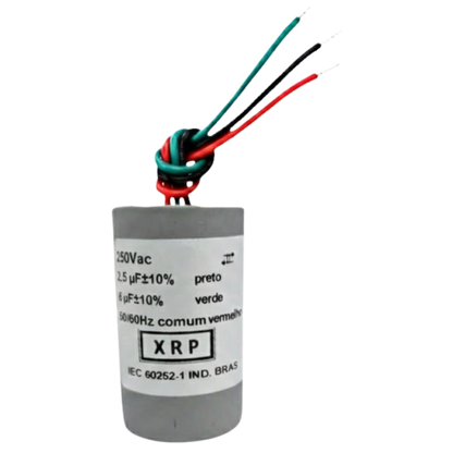 Capacitor De Partida 2,5uF+6uF 250V 27x47mm (3Fios)